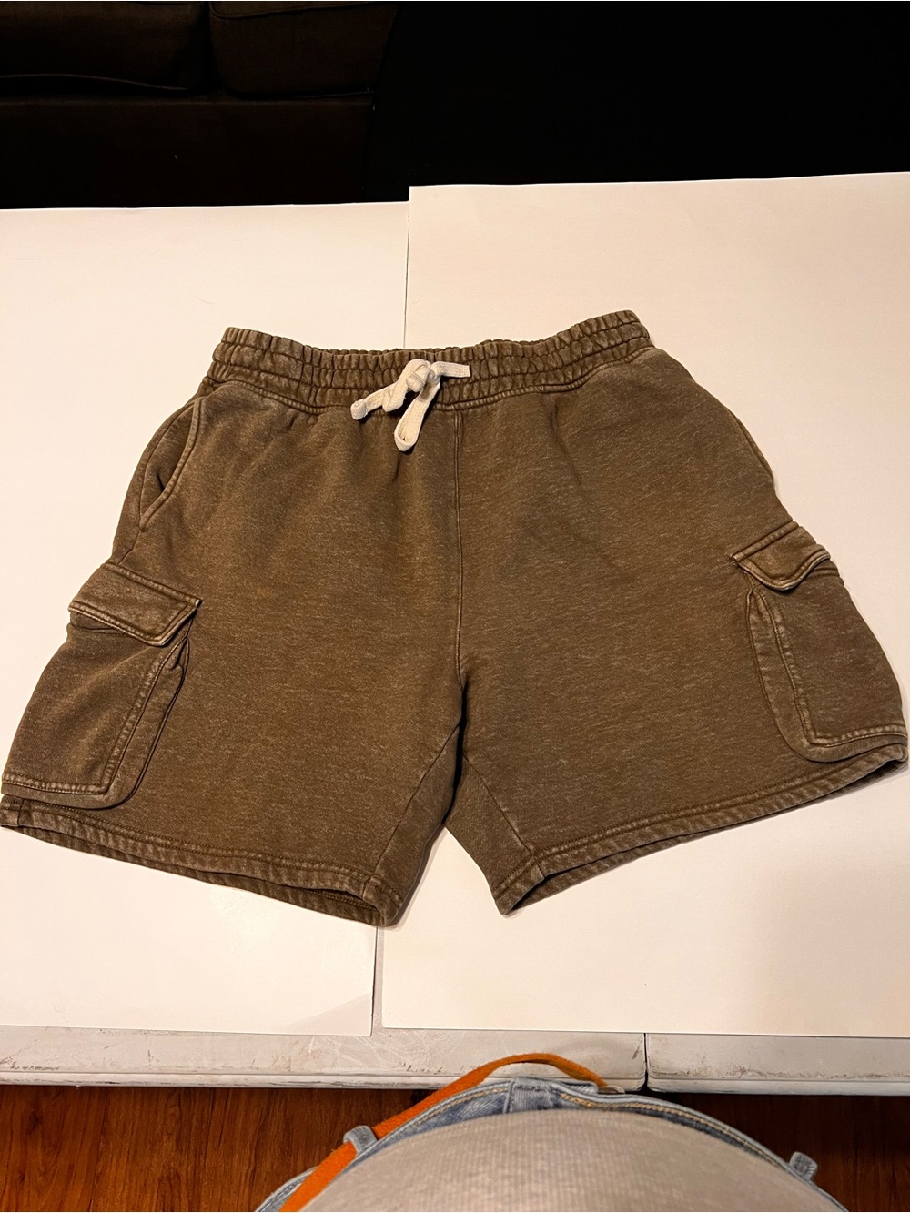Forever 21 Olive Green Cargo Drawstring Shorts size medium